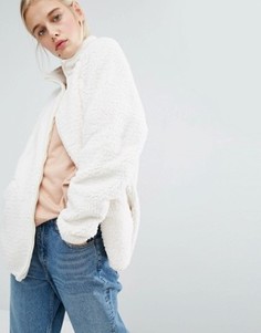 Флисовая куртка Monki - Белый
