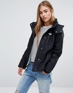 Всепогодная куртка с капюшоном Hollister - Черный