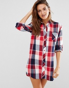 Ночная сорочка в клетку Boux Avenue Casey - Красный