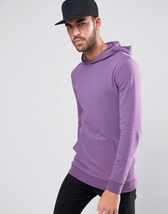 Фиолетовое обтягивающее худи удлиненного кроя ASOS - Фиолетовый