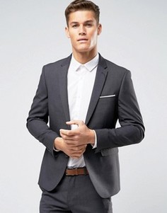 Узкий пиджак Burton Menswear - Серый