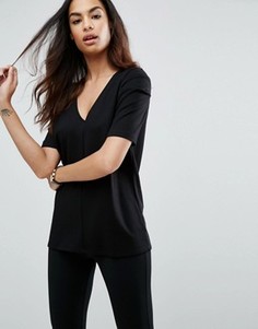 Топ с присборенными рукавами ASOS - Черный