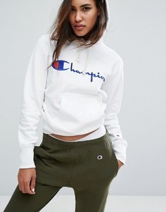 Champion Oversized Boyfriend Hoodie With Script Logo - Белый