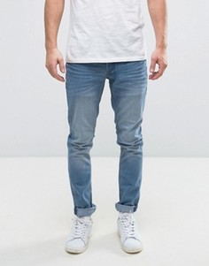 Выбеленные узкие джинсы Solid - Синий