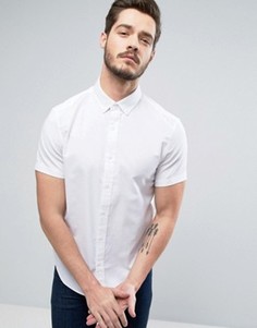 Белая оксфордская рубашка слим с короткими рукавами Original Penguin - Белый