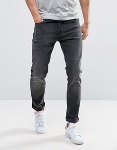 Черные выбеленные узкие джинсы стретч Only &amp; Sons - Черный