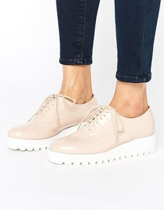 London Rebel Patent Flatform Shoe - Бежевый