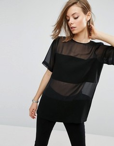 Тканая футболка ASOS - Черный