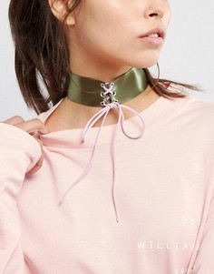 Ожерелье-чокер цвета хаки со шнуровкой ASOS - Мульти