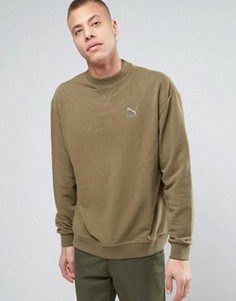 Зеленый oversize-свитшот Puma Heritage - Зеленый