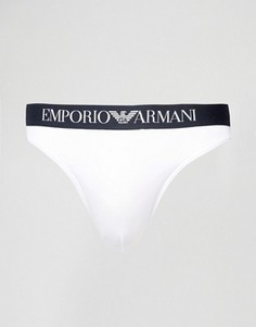 Стринги из микрофибры Emporio Armani - Белый