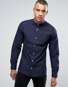 Узкая оксфордская рубашка с воротом на пуговице Jack &amp; Jones Premium - Темно-синий
