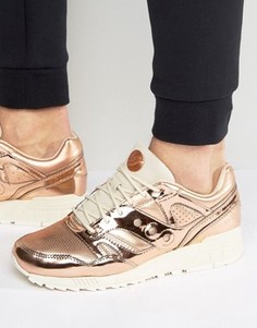 Золотистые кроссовки с эффектом металлик Saucony Grid SD Ether S70303-1 - Золотой