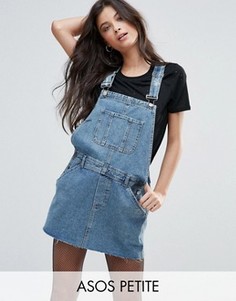 Синий выбеленный джинсовый сарафан ASOS PETITE - Синий