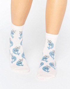 Блестящие носки ASOS - Розовый
