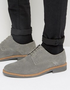 Серые замшевые туфли дерби Silver Street - Серый