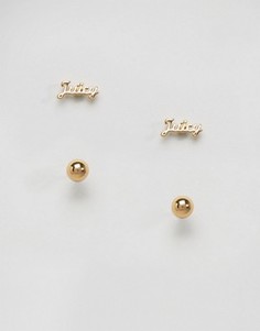 Juicy Couture Gold Stud Earring Set - Золотой