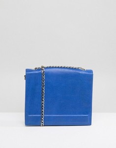 Urbancode Leather Chain Strap Box Bag - Синий