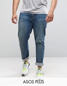 Синие выбеленные джинсы скинни ASOS PLUS - Синий