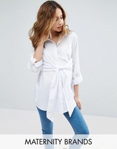 Рубашка с завязками спереди New Look Maternity - Белый