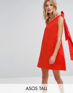 Сарафан с бантом и завязками ASOS TALL - Красный
