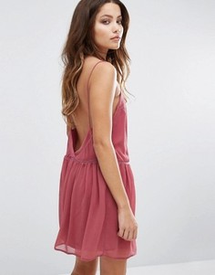 Платье мини с открытой спинкой BA&amp;SH - Розовый Ba&Sh