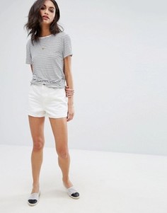 Джинсовые шорты с завышенной талией Vero Moda - Белый