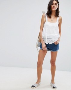 Джинсовые шорты с завышенной талией Vero Moda - Синий