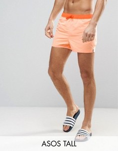 Короткие оранжевые шорты для плавания ASOS TALL - Оранжевый