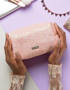 Skinnydip Peach Glitter Make Up Bag - Оранжевый