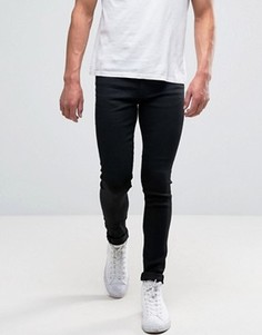 Черные супероблегающие джинсы New Look - Черный