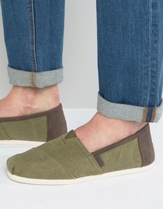 Классические парусиновые эспадрильи TOMS - Зеленый