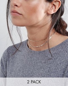 Набор из 2 ожерелий-чокер ASOS - Мульти