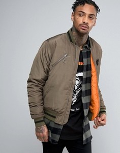 Бомбер цвета хаки Good For Nothing - Зеленый