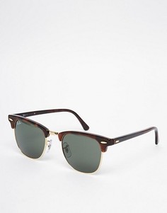 Солнцезащитные очки клабмастер Ray-Ban 0RB3016 W0366 49 - Коричневый