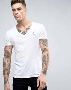 Футболка с глубоким V-образным вырезом Religion - Белый