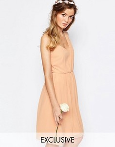 Платье на одно плечо Vila - Розовый