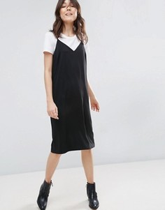 Платье-комбинация миди ASOS - Черный