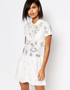 Кружевное платье с заниженной талией Vero Moda - Белый