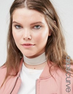 Трикотажное ожерелье-чокер ASOS CURVE - Кремовый