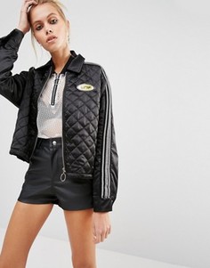 Атласная куртка в стиле 90-х UNIF - Черный