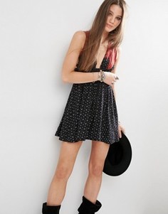 Платье мини с принтом Free People My Dreams - Черный