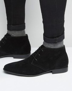 Черные ботинки чукка из искусственной замши ASOS - Черный