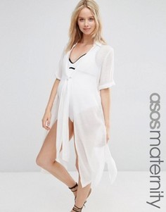 Пляжный палантин для беременных с завязкой ASOS Maternity - Белый