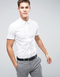Белая рубашка скинни с короткими рукавами ASOS - Белый