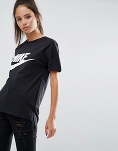 Футболка с большим логотипом Nike Signal - Черный