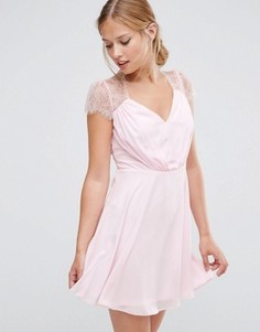 Кружевное платье мини ASOS Kate - Розовый