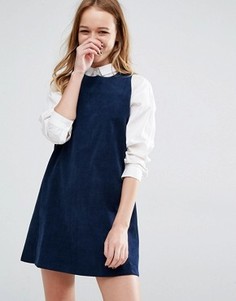 Платье с отделкой в виде сарафана Native Youth - Синий