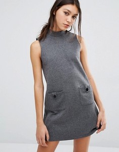 Платье-трапеция с высокой горловиной Vero Moda - Серый