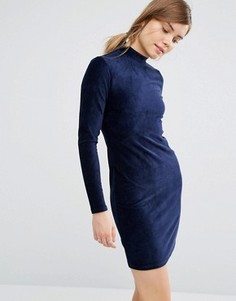 Облегающее вельветовое платье Vero Moda - Темно-синий